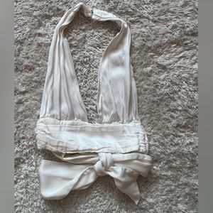 ZARA satin halter crop top, S